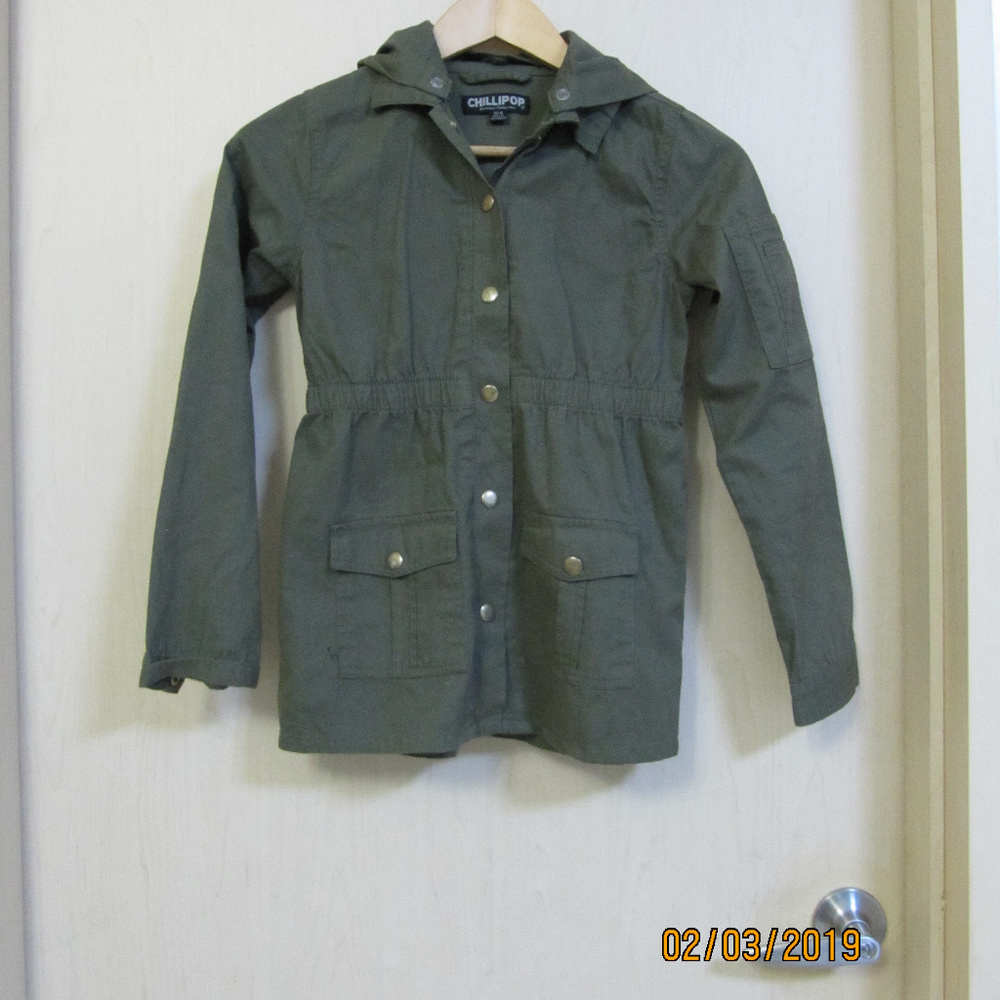 Chillipop Snap Button Hoodie Mini Jacket-Sz 10